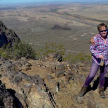 Marion and Alfred on top of 1011 meters high Picacho Peak